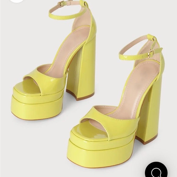 Lime green heels size 10 - Picture 3 of 7